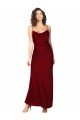 Cowl Neck Low Back Formal Silky Satin Bridesmaid Dress / Prom Dress with Thin Back Straps Essex