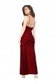 Cowl Neck Low Back Formal Silky Satin Bridesmaid Dress / Prom Dress with Thin Back Straps Essex