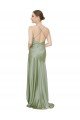Formal Silky Satin Bridesmaid Dress / Prom Dress with Bias Cut Skirt Essex
