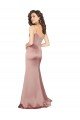 Floor Length Formal Silky Satin Bridesmaid Dress / Prom Dress with Front Skirt Slit Essex