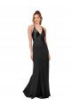 Cowl Back V-Neck Formal Silky Satin Bridesmaid Dress / Prom Dress Essex