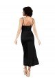 Cowl Neck Formal Tea-Length Short Silky Satin Bridesmaid Dress / Cocktail Prom Dress with Skirt Slit Essex