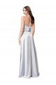 Halter Neck Formal Silky Satin Bridesmaid Dress with Strappy Back Essex