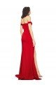 Off the Shoulder Sweetheart Bustier Style Formal Silky Satin Bridesmaid Dress / Prom Dress with Side Split Essex