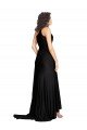 Floor Length One Shoulder Formal Silky Satin Bridesmaid Dress / Prom Dress with Side Slit Essex