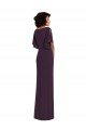 Faux Wrap Split Sleeves Formal Maxi Spandex Bridesmaid Dress / Prom Dress with Cascade Skirt Essex