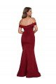 Off Shoulder Sleeves Sweetheart Neckline Long Formal Spandex Bridesmaid Dress / Prom Dress Essex