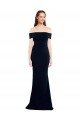 Off the Shoulder Fitted Formal Crepe Bridesmaid Dress / Prom Dress with Back Cut Out Essex