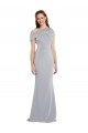 Off the Shoulder Asymmetrical Mermaid Formal Crepe Bridesmaid Dress / Prom Dress Essex