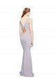 Cut-Out Back V-Neckline Mermaid Formal Crepe Bridesmaid Dress / Prom Dress Keyhole Back Essex