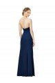Strapless Fit and Flare Long Formal Crepe Bridesmaid Dress / Prom Dress with Knot and Slit Essex
