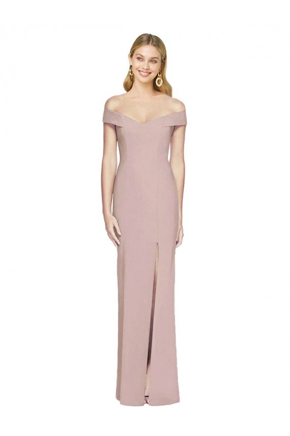 Off the Shoulder Criss Cross Back Trumpet Bridesmaid Dress / Prom Dress Essex