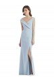 Romantic Off the Shoulder Long Maxi Bridesmaid Dress with Side Slit Essex