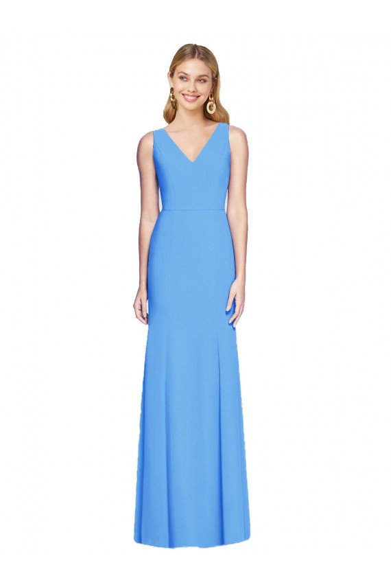 Flattering Trumpet Long Sleeveless Bridesmaid Dress / Prom Dress with Open Back Essex