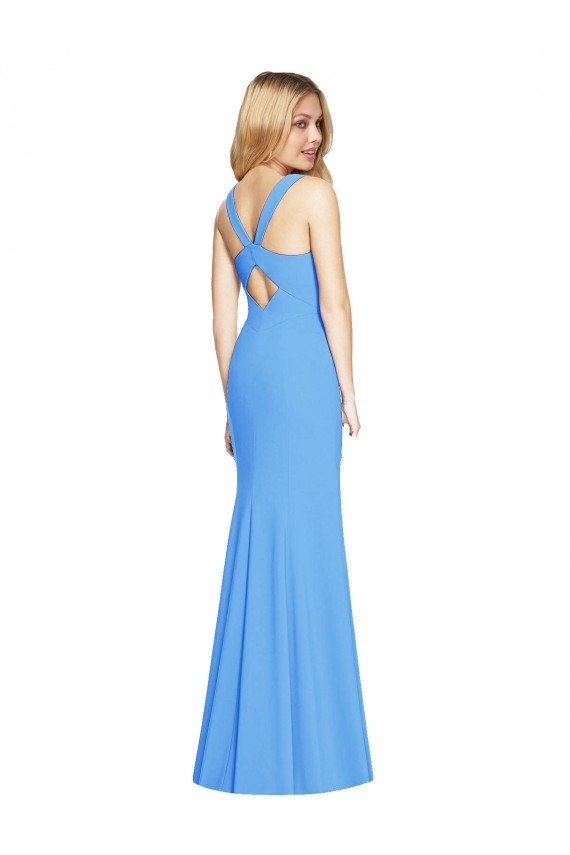 Flattering Trumpet Long Sleeveless Bridesmaid Dress / Prom Dress with Open Back Essex