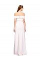 Criss Cross Off the Shoulder Formal Crepe Bridesmaid Dress / Prom Dress with Side Slit Essex