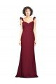 Crepe Slip Bridesmaid Dress / Prom Dress with Ruffled Straps Essex
