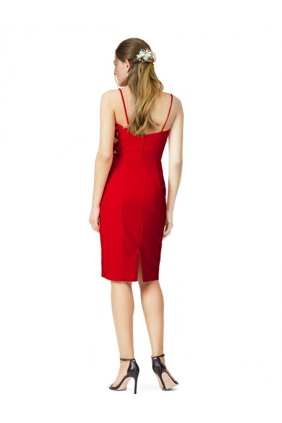 Sleeveless Sheath Sweetheart Neckline Formal Crepe Bridesmaid Dress / Prom Homecoming Dress Essex
