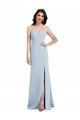 Strapless Notch Crepe Bridesmaid Dress / Prom Dress with Front Slit Essex