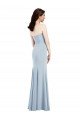 Strapless Notch Crepe Bridesmaid Dress / Prom Dress with Front Slit Essex