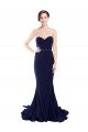 Strapless Sweetheart Neckline Crepe Bridesmaid Dress / Prom Dress with Satin Waistband Essex