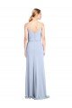 Feminine Cowl Neck Slim Floor Length Stretch Formal Crepe Bridesmaid Dress / Prom Dress Essex