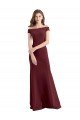 Off the Shoulder Fit and Flare Stretch Crepe Bridesmaid Dress / Prom Dress Essex