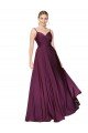 High Neck Spaghetti Straps Long V-Back Formal Crepe Bridesmaid Dress / Prom Dress Essex