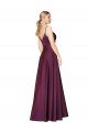 High Neck Spaghetti Straps Long V-Back Formal Crepe Bridesmaid Dress / Prom Dress Essex