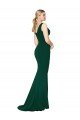 V-Neck Floor Length Long Formal Crepe Mermaid Bridesmaid Dress / Prom Dress Essex