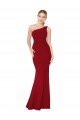 One Shoulder Long High Neck Sleeveless Mermaid Formal Crepe Bridesmaid Dress / Prom Dress Essex
