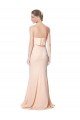 High Neck Strapless Long Formal Crepe Maxi Bridesmaid Dress / Prom Dress with Overlay Essex