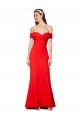 Cross Front and Back Bardot Sleeveless Formal Crepe Maxi Bridesmaid Dress / Prom Dress Essex