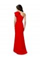 High Neck Ruffle Frill One Shoulder Maxi Formal Crepe Bridesmaid Dress / Prom Dress Essex