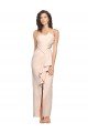 Long Full Length Ruffles Strapless Low Back Crepe Bridesmaid Dress / Prom Dress with Straps Essex