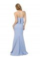 Strapless Full Length Formal Crepe Bridesmaid Dress / Prom Dress with Bodice Overlay Essex