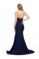 Fit and Flare Sweetheart Long Formal Crepe Bridesmaid Dress / Prom Dress with Sweep Train Essex