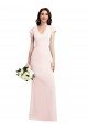 Cap Sleeve A-Line Formal Crepe Bridesmaid Dress / Prom Dress with Pockets Essex