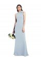 Halter Bow Neck Open Back Soft Full Length Trumpet Bridesmaid Dress / Prom Dress Essex