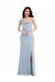 One Shoulder Draped Cowl Neck Maxi Bridesmaid Dress / Prom Dress Essex