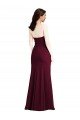 Strapless Crepe Maxi Bridesmaid Dress / Prom Dress with Front Slit Essex
