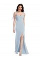 Bustier Style Crepe Bridesmaid Dress / Prom Dress with Bow Straps Essex