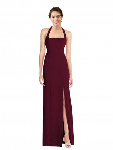 Tie Halter Open Back Trumpet Bridesmaid Dress / Prom Dress Essex