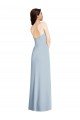 Strapless Scoop Back Maxi Formal Crepe Bridesmaid Dress / Prom Dress with Front Slit Essex