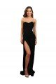 Corset Style Strapless Formal Crepe Bridesmaid Dress / Prom Dress with High Split Essex