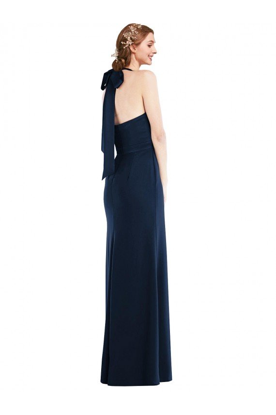 High Neck Open Back Long Maxi Bridesmaid Dress / Prom Dress Essex
