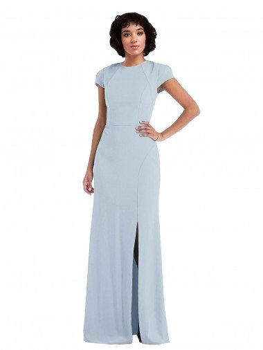 Cap Sleeve Cutout Tie Back Trumpet Bridesmaid Dress Essex