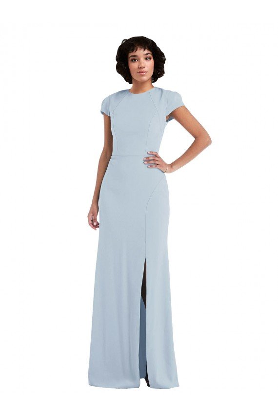 Cap Sleeve Cutout Tie Back Trumpet Bridesmaid Dress Essex