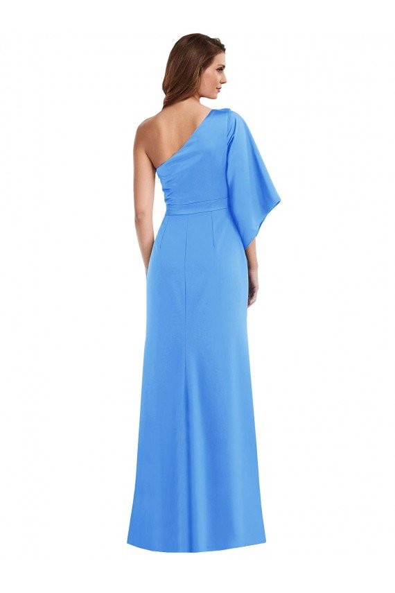 One Shoulder Bell Sleeves Trumpet Bridesmaid Dress / Prom Dress Essex