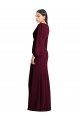 Long Puff Sleeve V-Neck Trumpet Bridesmaid Maxi Dress Essex